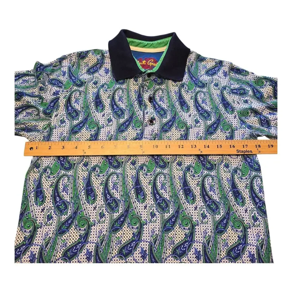 Robert Graham Paisley Print Mens Polo Size XS Classic Fit Short Sleeve Colorful - Picture 10 of 11